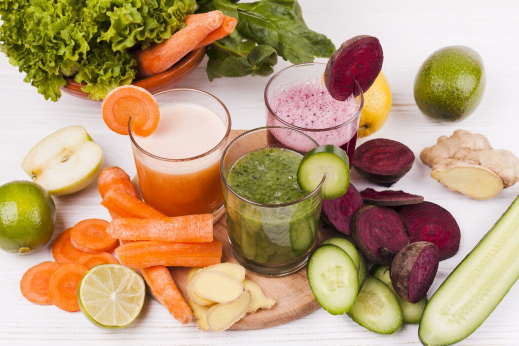 Sucos Detox no Café da Manhã