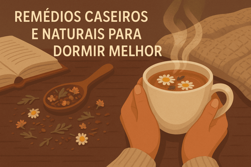 Uma xícara fumegante de chá de ervas para Induzir o Sono 