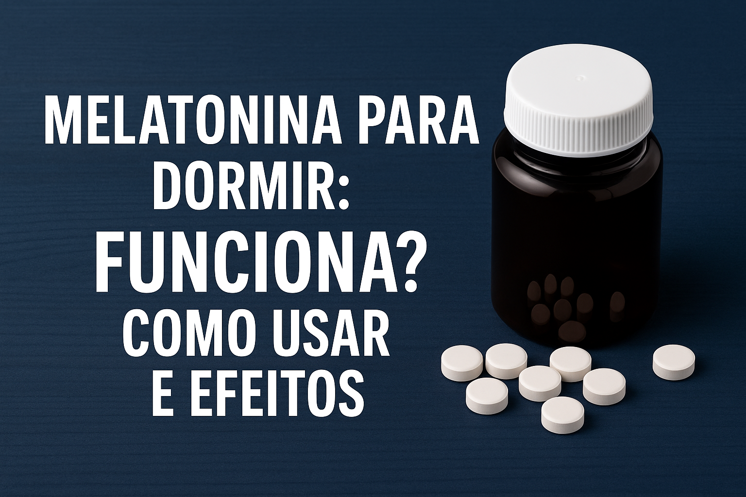 frasco de medicamento melatonina para dormir