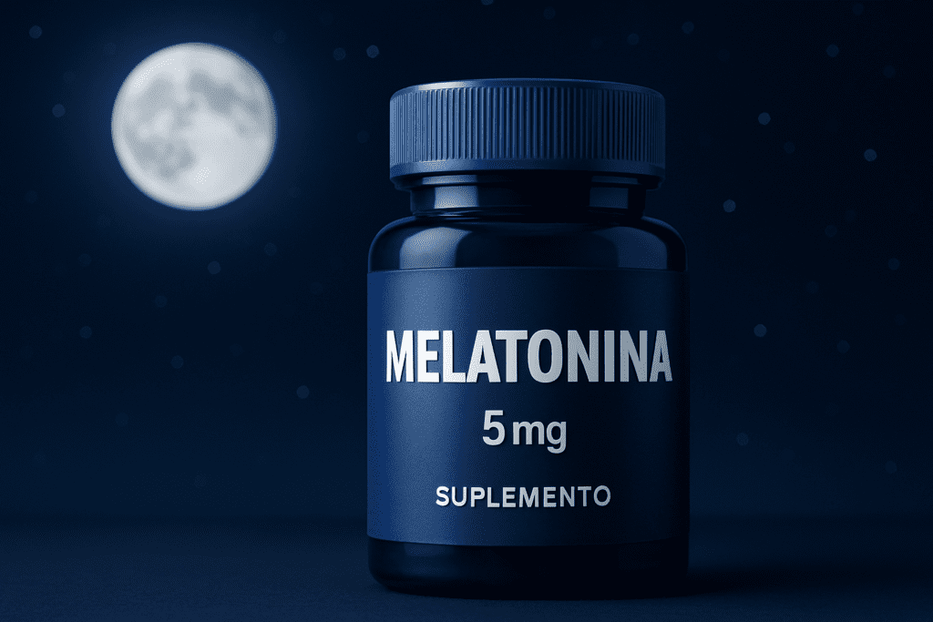 frasco de suplemento Como tomar melatonina de forma correta