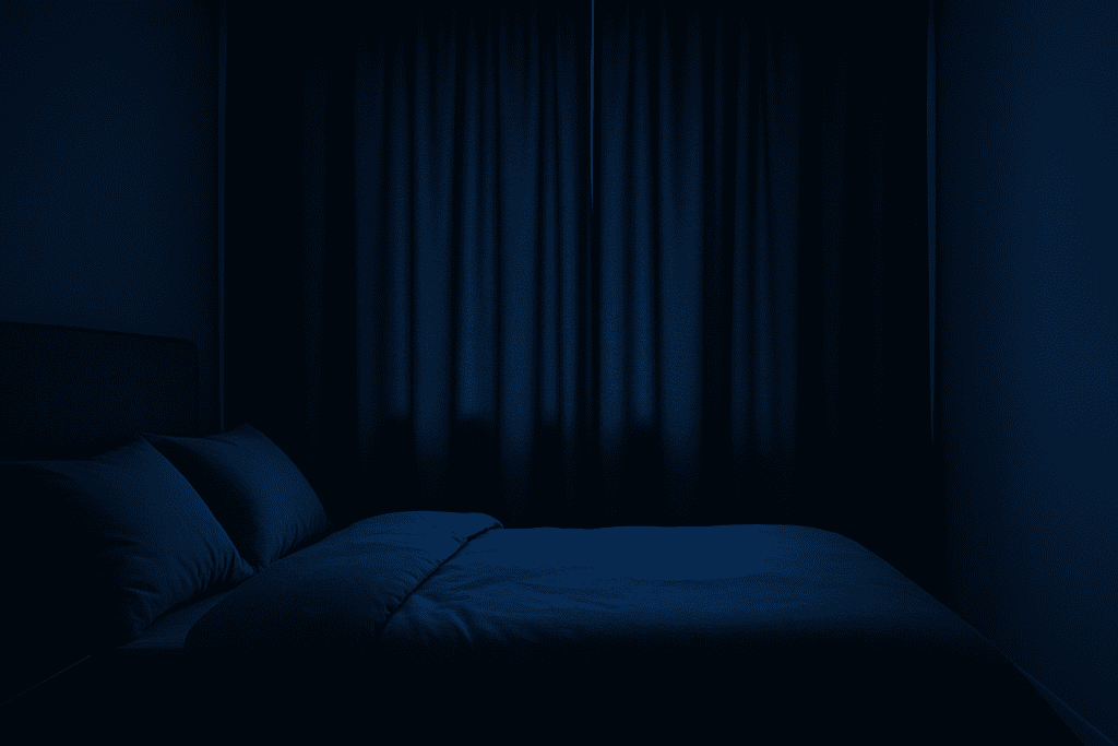 quarto escuro e silencioso para uma boa noite de sono 