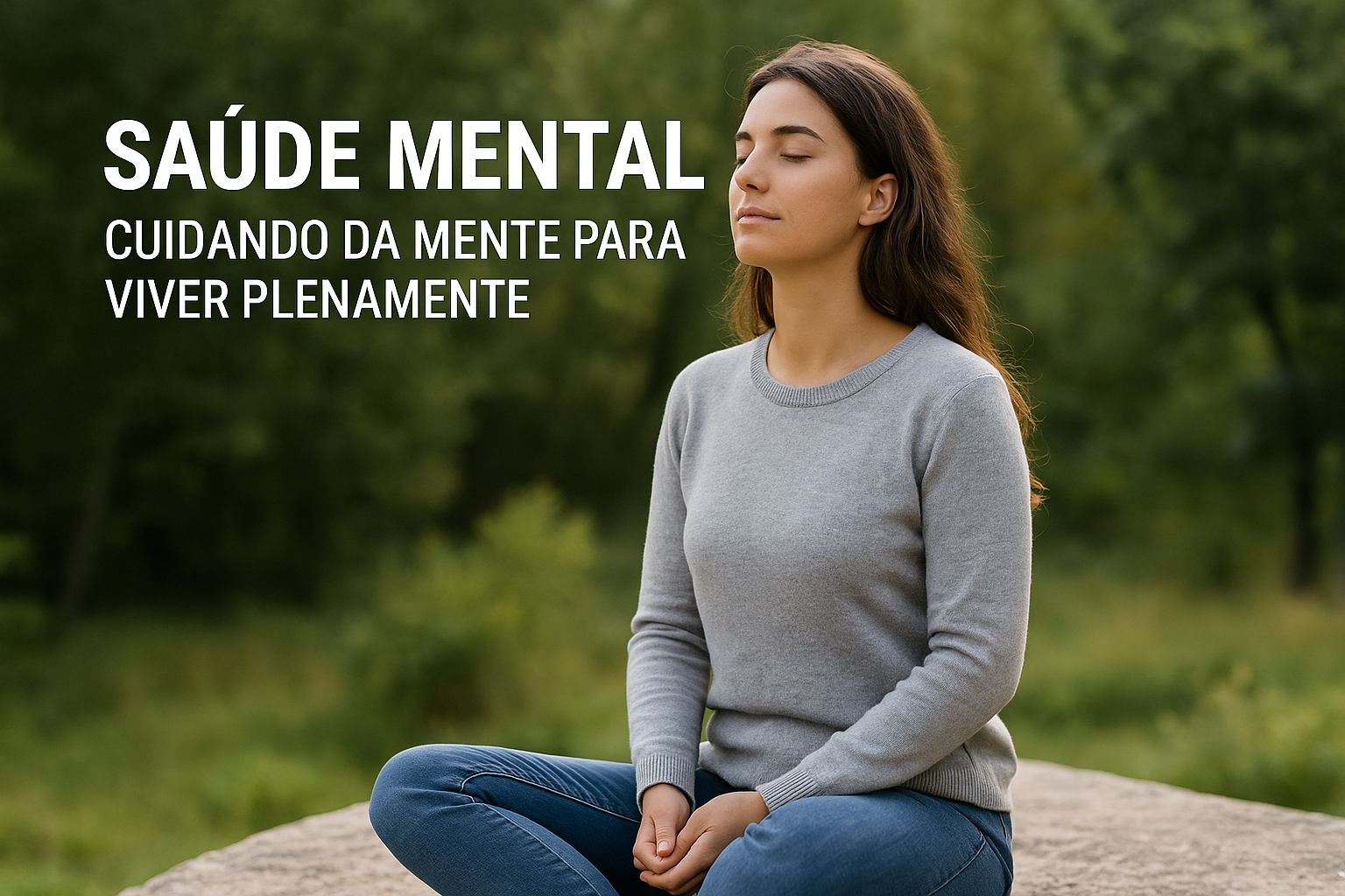 Mulher Meditando ao Ar Livre Saúde mental