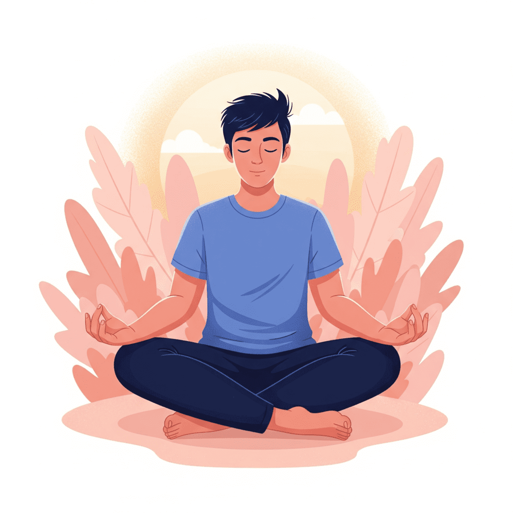 Homem na meditação 