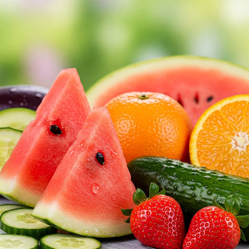 frutas em cima da mesa Inclua Alimentos Ricos em Água na Sua Dieta