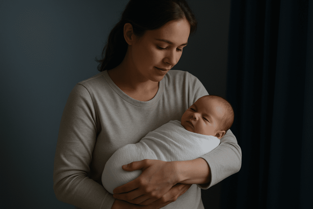 mãe acalmando um bebê de forma gentil Técnicas Eficazes para Acalmar o bebe